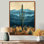Margriet Cactus and Mountains I - Art mural de cactus pour le salon