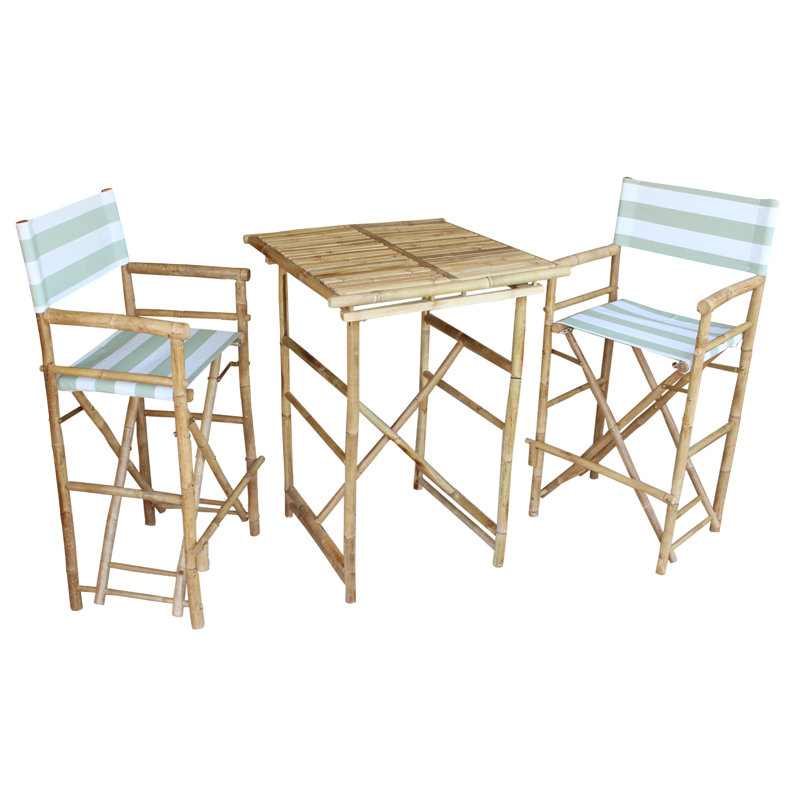 Aurelio Solid Wood Top Four Leg Dining Set, Green/White