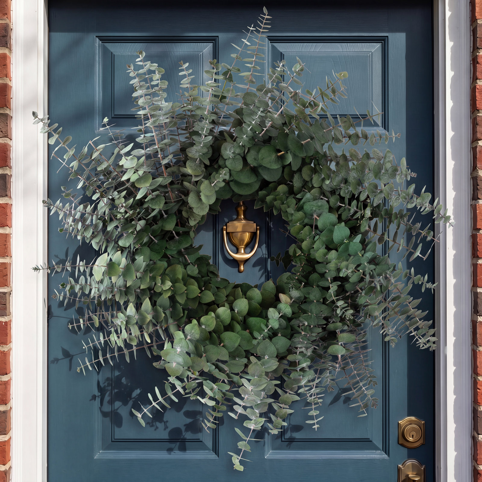 19'' Handcrafted Preserved Eucalyptus Baby Eucalyptus Wreath, Green