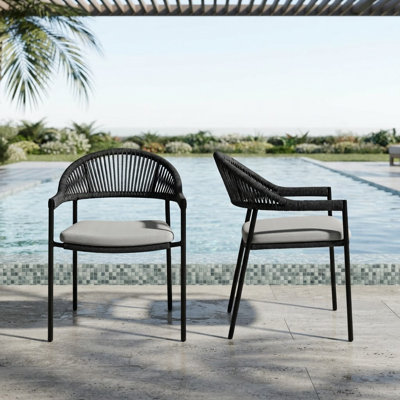 Chaise de patio pour l'extérieur empilable Harbour