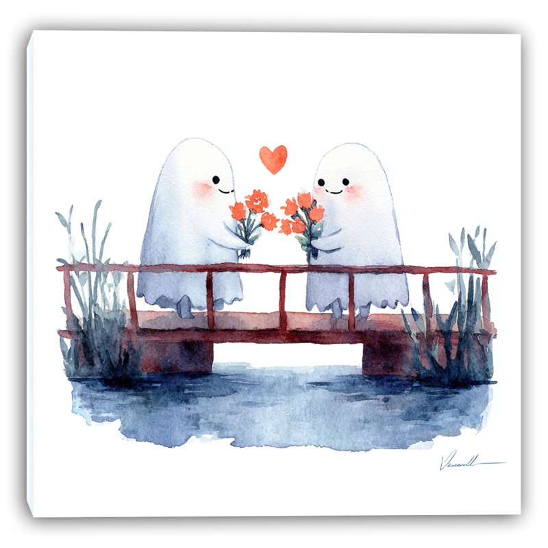«Ghost Love on Bridge», art mural sur toile tendue, H 30 po x l 30 po