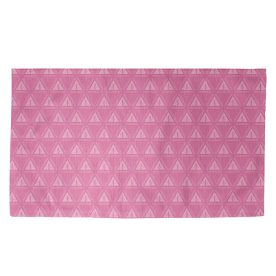 Tapis rose à motif d'arbres minimalistes Barbra