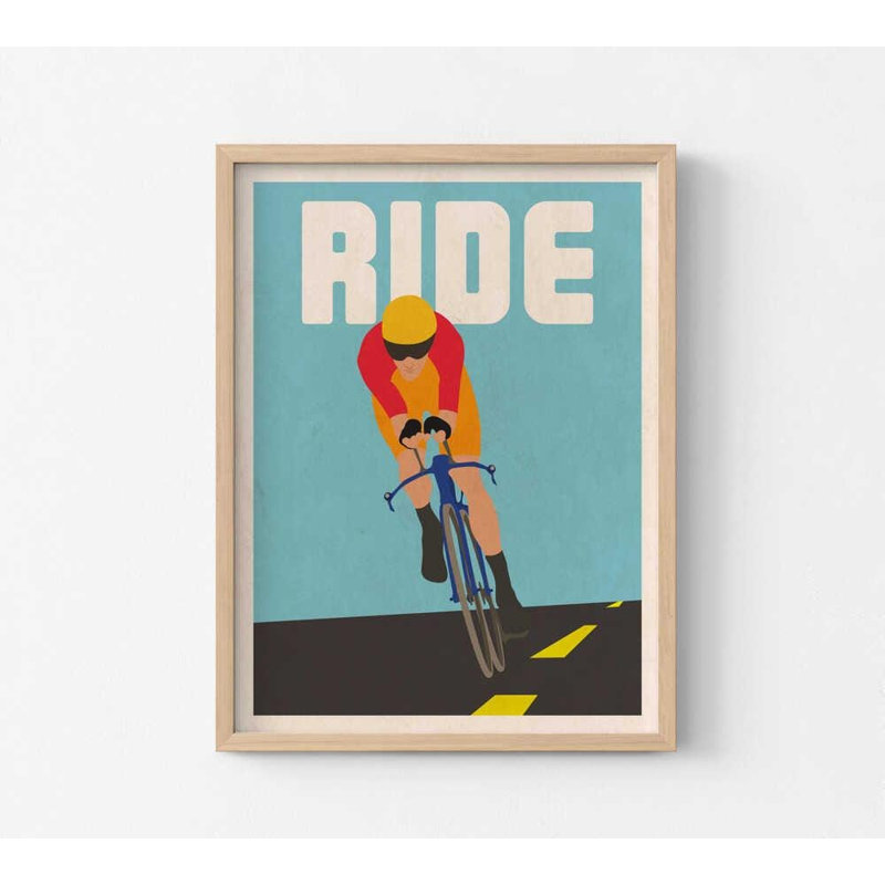 «Cycling Wall Art», impression sur toile «Cyclisme sur route», H 24 po x l 32 po, Tanné, Tanné, Ne s’applique pas