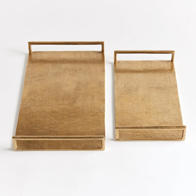 Ruckmani Cast Aluminum Tray - Set of 2