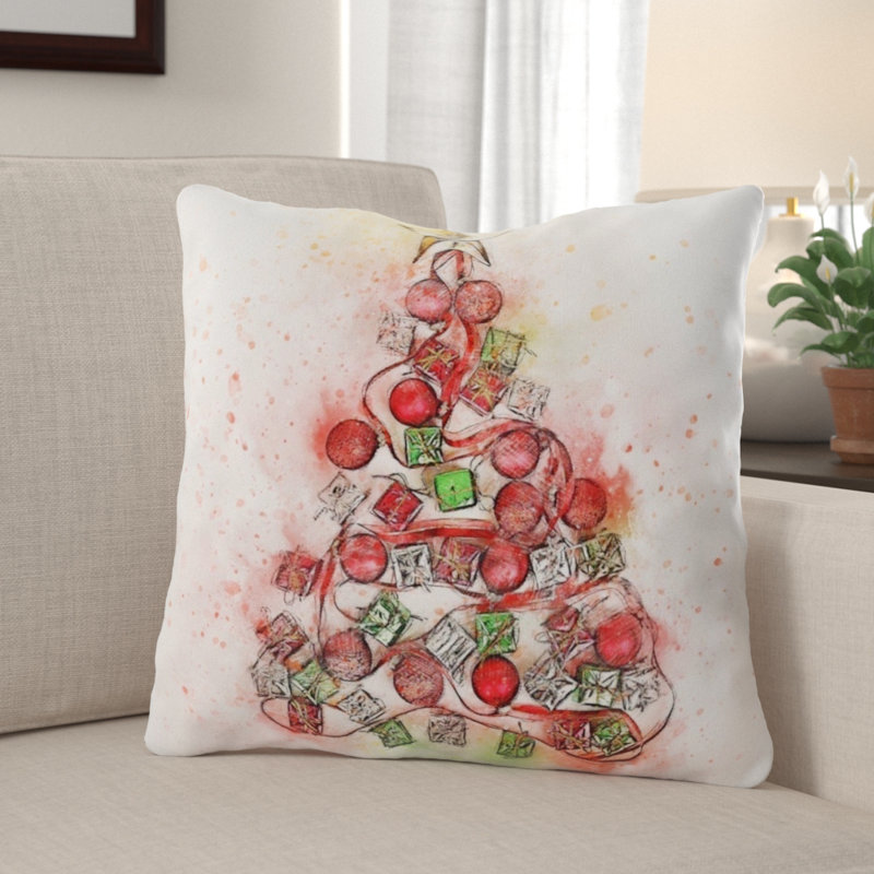 Coussin de noël Orona, Microsuède, Intérieur