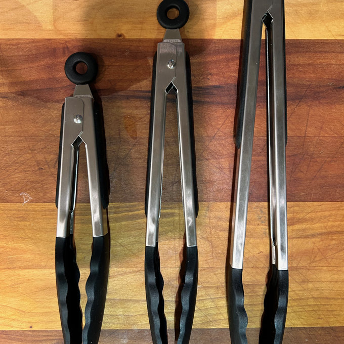 5PC Cooking Utensil Variety Tools- Kitchen Tongs, Colander, Tenderizer, Grill Set