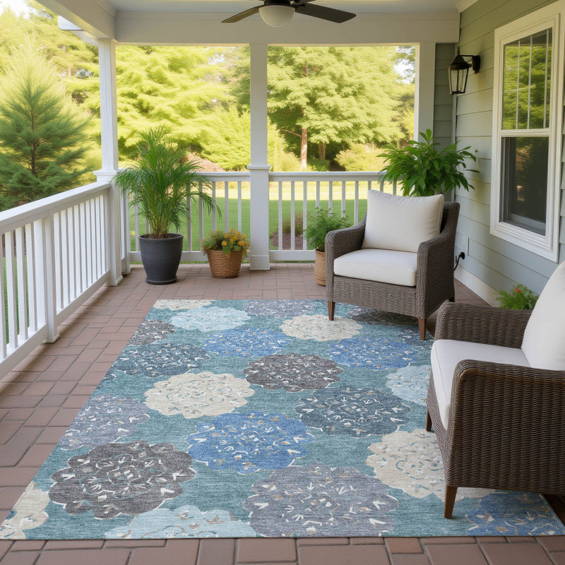Machine Washable Indoor/Outdoor Chantille ACN2353 Casual Rug, Rectangle 8' x 10'