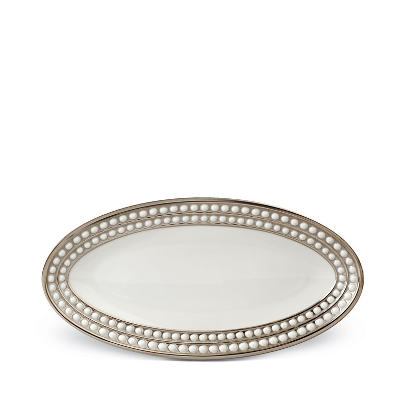 Perlée Oval Platter, 1" H x 14" L x 7" W