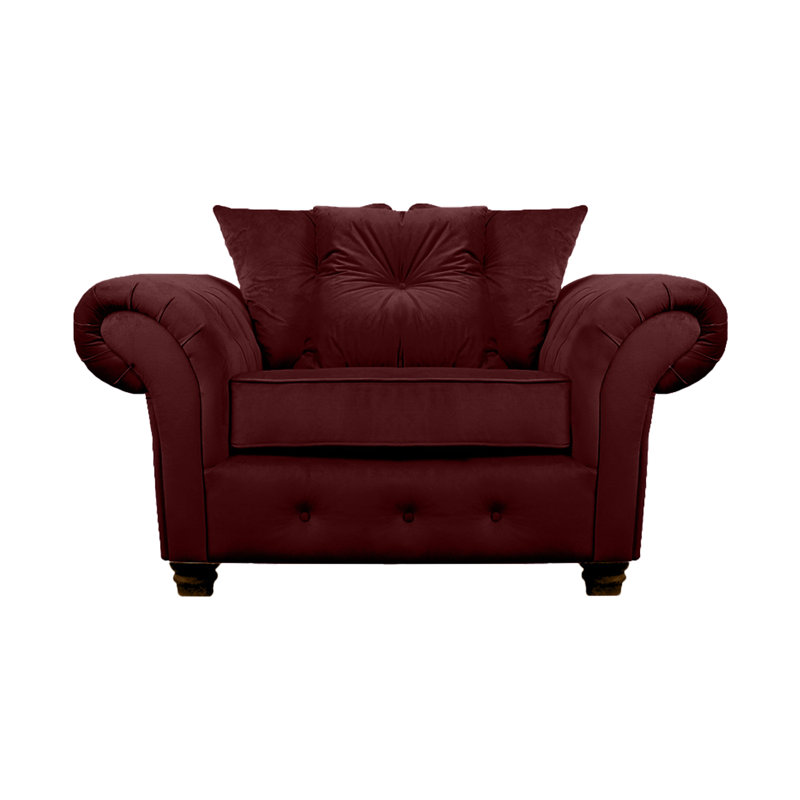 Lila 2 Seater Velvet Loveseat, Purple