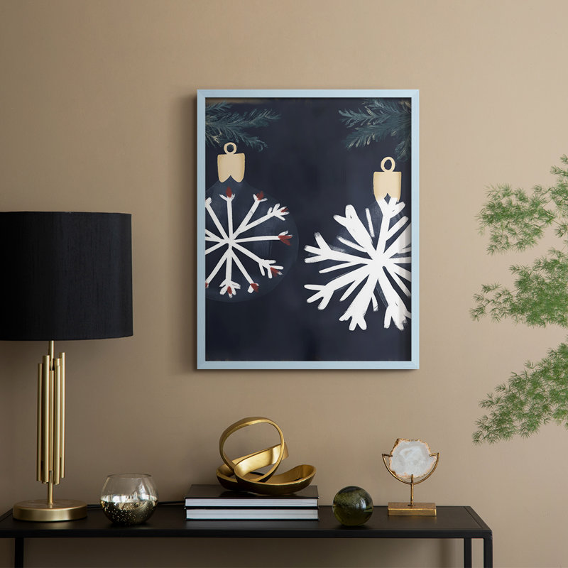 Reproduction encadrée - bois massif, H 11 po x l 9 po, Bleu