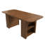 Ensemble de table et chaises de salle à manger modernes de 71 pouces avec rangement intégré et chaises rembourrées-136060397-133587000
