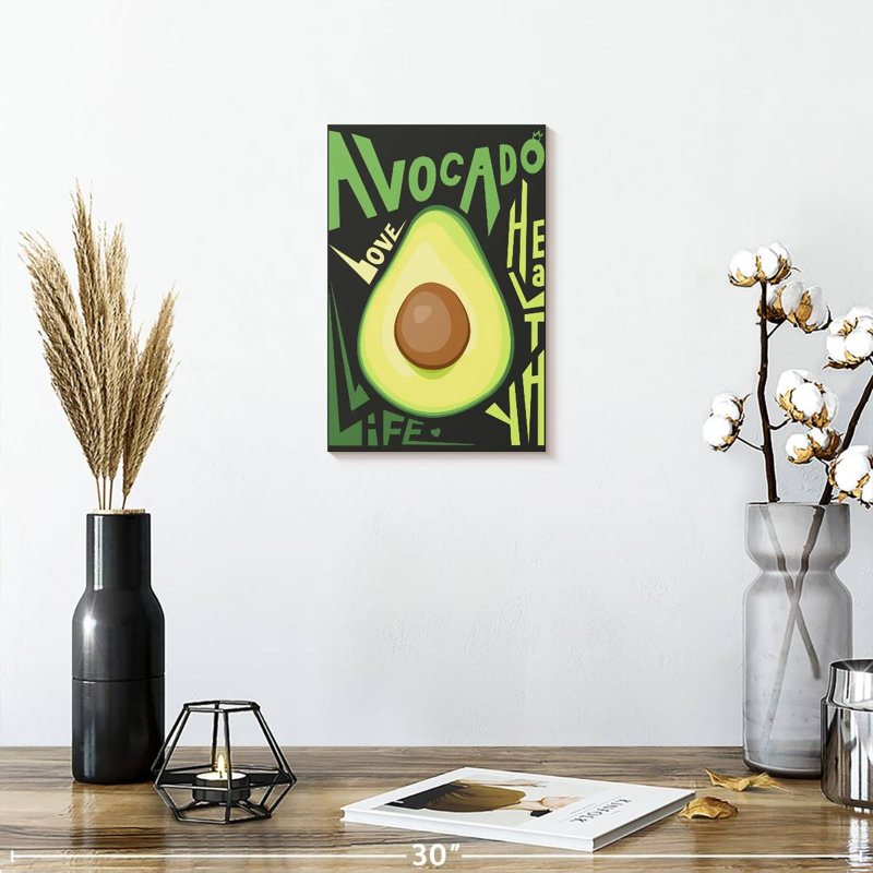 Kema Kitchen Avocado Wall Sign, 12" H x 8" W