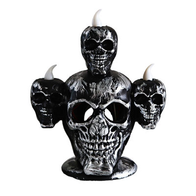Halloween Skull Ghost Mask Lantern Horror Decoration Light LED Electronic Glowing Candle Lamp