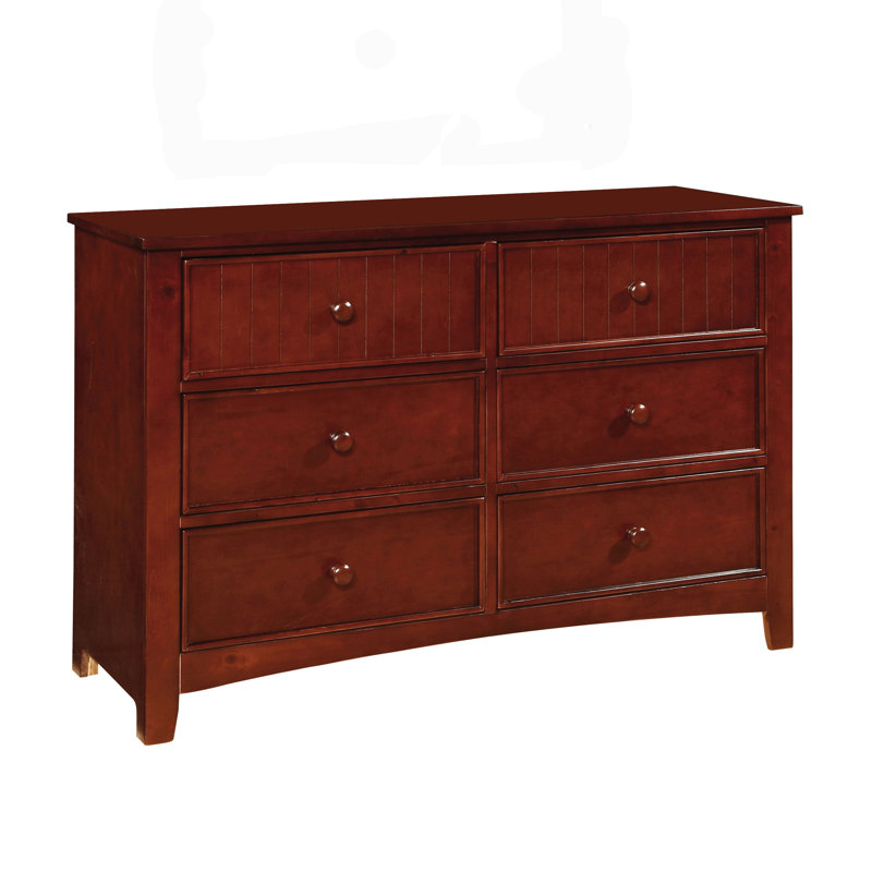 Commode 6 tiroirs Dennie, Cerisier