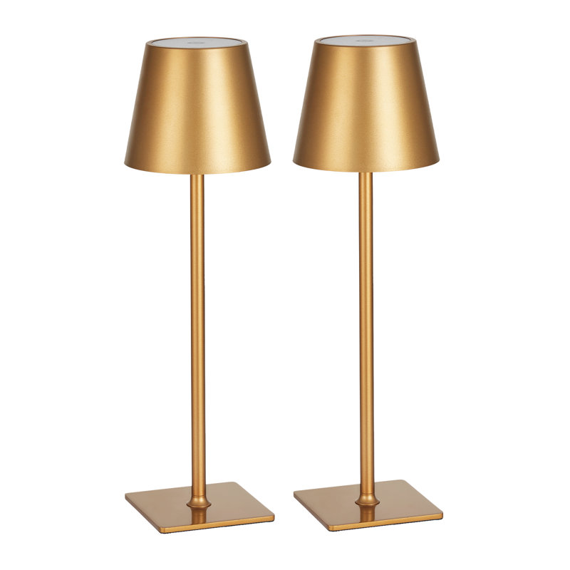 Cordless Table Lamp 5200mAh Built-in Rechargeable Battery Desk Lamp, Gold, Gold