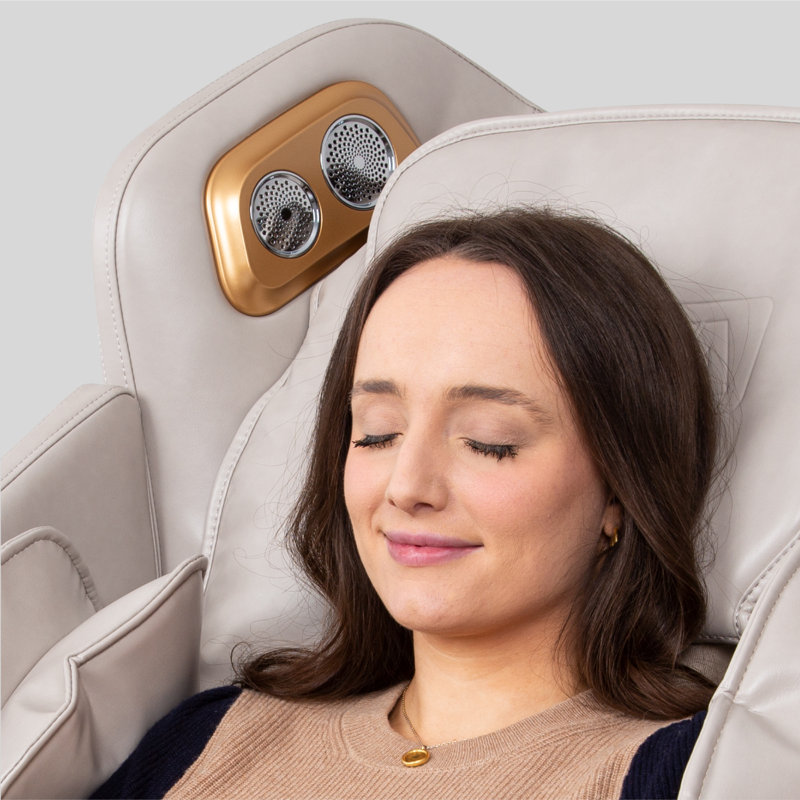 Black & Brown Faux Leather 3D Massage Chair with Heat