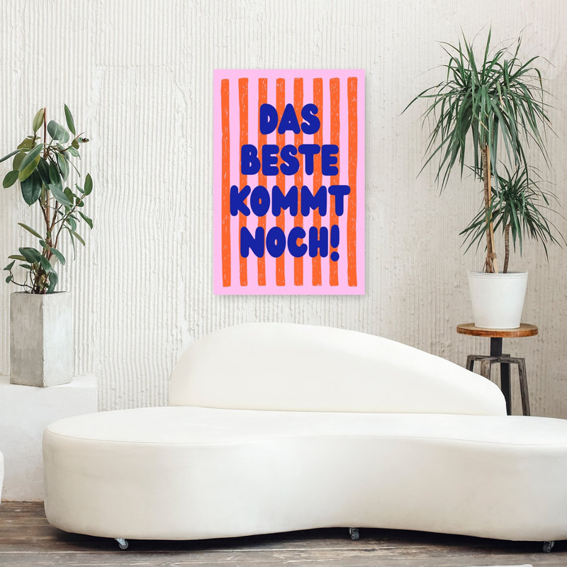 Impression d'art mural allemand moderne et audacieux, 36" H x 24" W