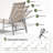 Patio Chaise Lounge Chair Outdoor with Wheels&Armrests-1991980287