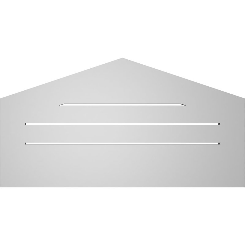 Pente fonctionnelle en uréthane à hauteur de pique 4 pintes, brun clair apprêté, H 18 po x l 34 po x P 1 po