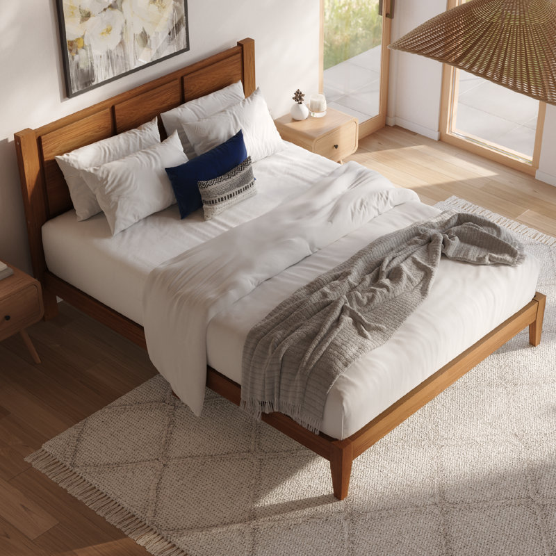 Knighten Solid Wood Bedroom Set, Walnut, King