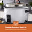 GEEPAS Commercial Rice Cooker Non-Stick Aluminum Removable Inner Pot Auto Switch Stainless Steel Lid with Measuring Cup & Spatula-89068802