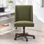 Chaise de bureau pivotante en chenille Mellins-2050812932