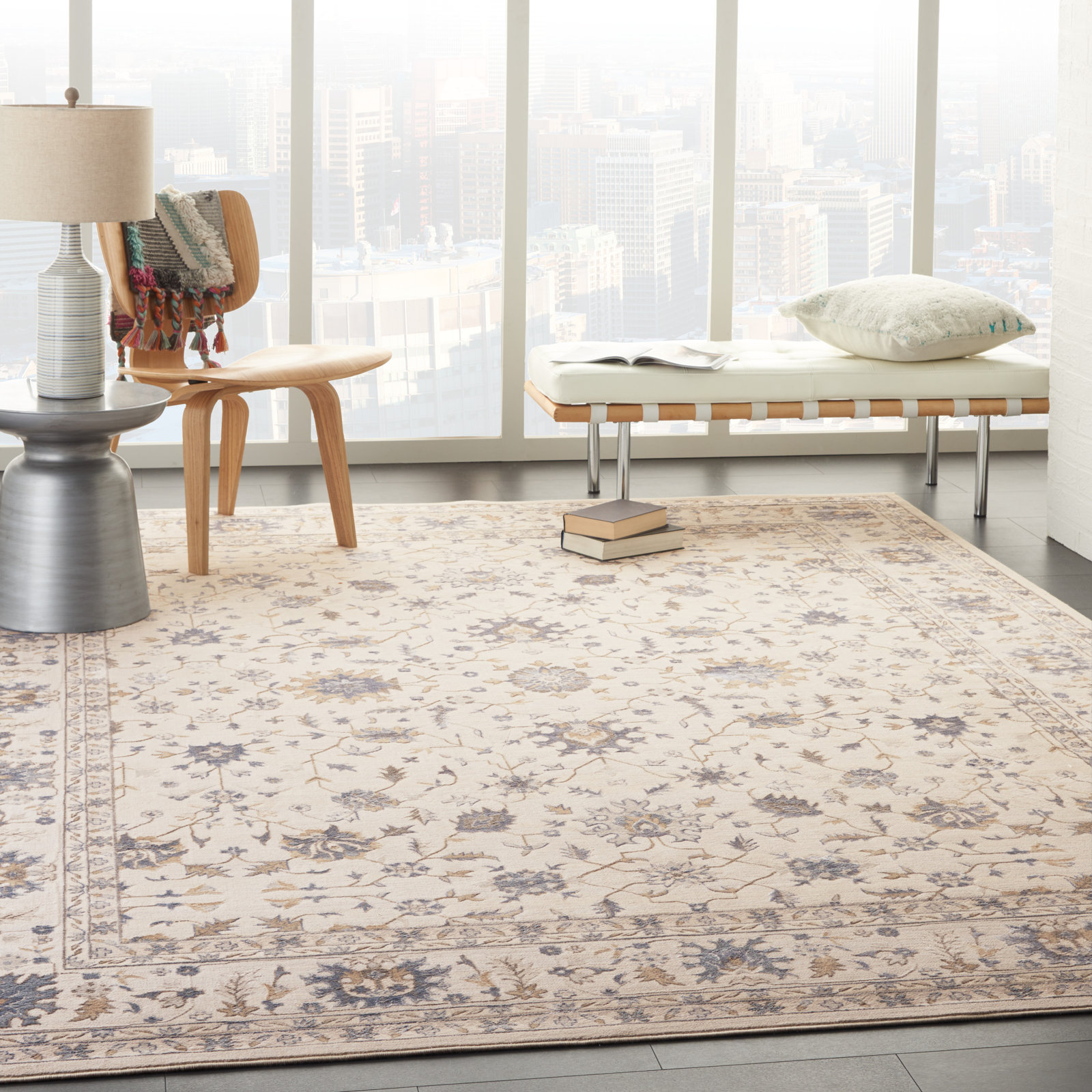 Conway Ivory Oriental Rug, Rectangle 3'11" x 5'11"