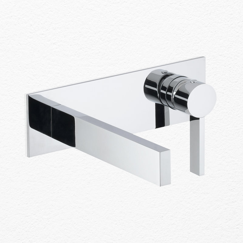 Wall Mounted Bathroom Faucet, Polished Chrome