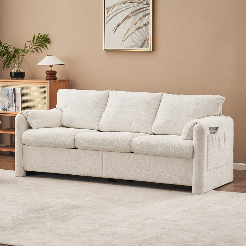 Chenille Fabric 3-Seater Couch