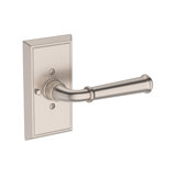 Dunsmoor Privacy Lever with Chamfered 5in Rose in Venetian Bronze