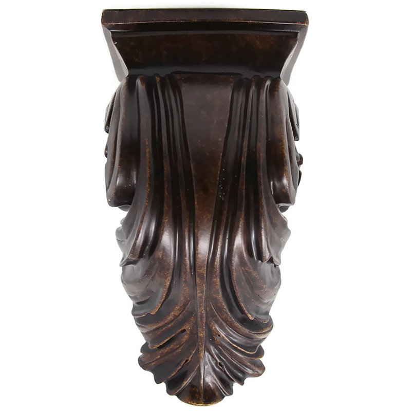 Brilon Polyresin Mounting Bracket, Mahogany