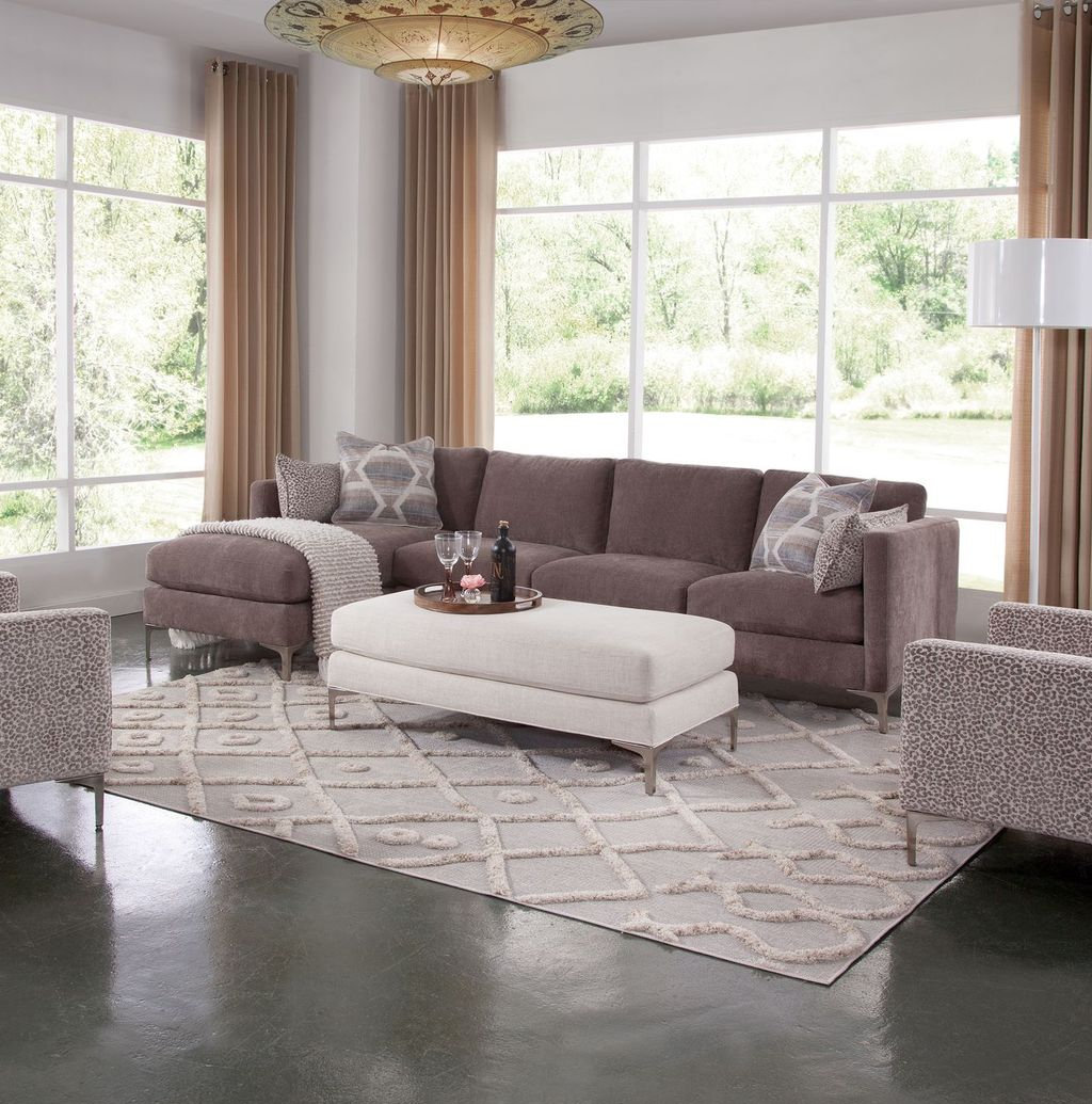Upholstered Chaise Sectional, Elite Ash; 0321-83, Left Hand Facing