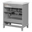 Ensemble de lavabo pour salle de bain de 30 pouces, armoire de bain multifonctionnelle avec porte et tiroir, structure en bois massif et panneau de fibres à densité moyenne-618298583