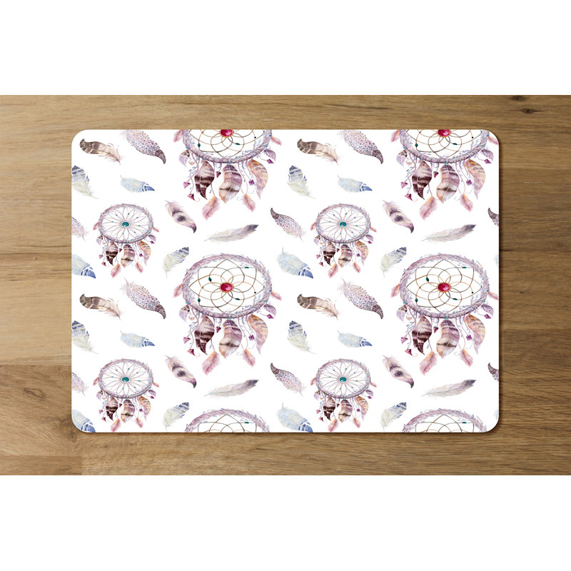 Mowry Polyester-Coated Hardboard Abstract Rectangle Placemat