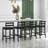 Wooden Bar Stools Set of 2 with Ergonomic Backrest and Footrest-865968864