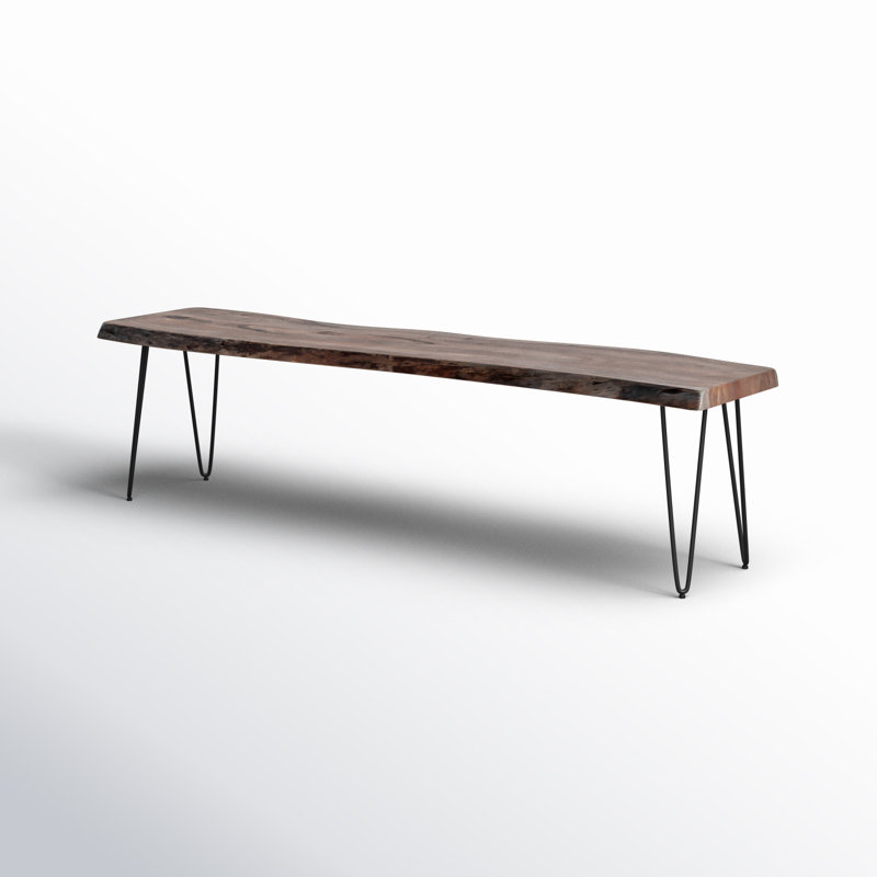 Banc en bois Bassel, Ardoise