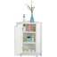 Armoire de rangement blanche moderne en coin triangulaire avec tablette réglable, panneau de fibres à densité moyenne-1139900032