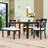 Wooden Dining Table Set with Bench-1703828080