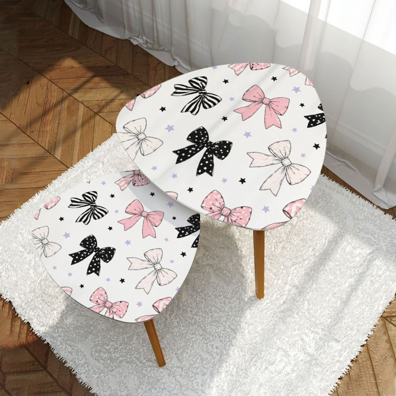 Ensemble de 2 tables basses gigognes Triangle