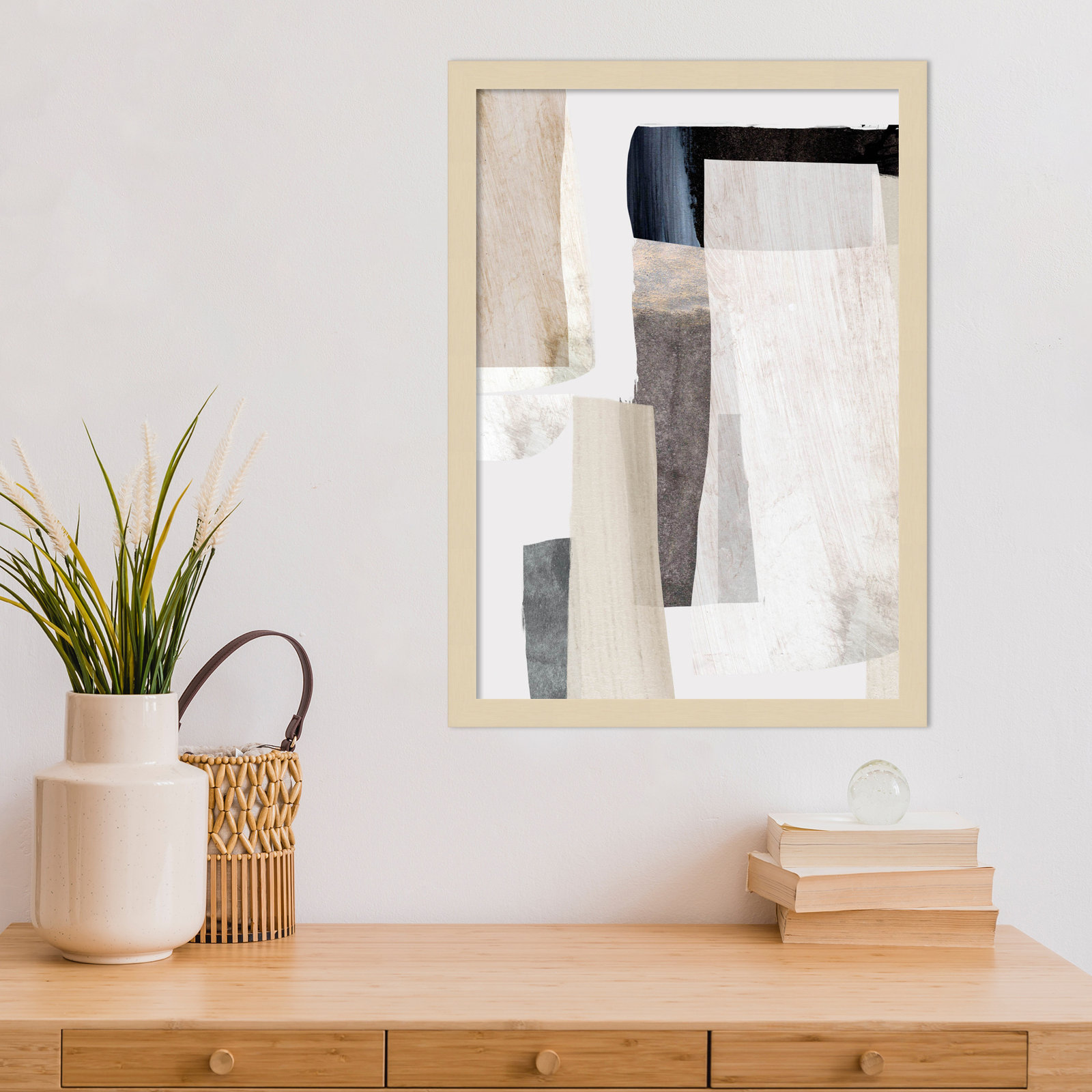 Clay No 2 by Dan Hobday Wood Framed Wall Art Print, 21" H x 15" W, Brown