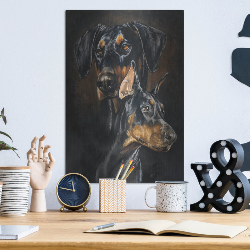 «Doberman Pinscher 2» par Barbara Keith, H 16 po x l 12 po