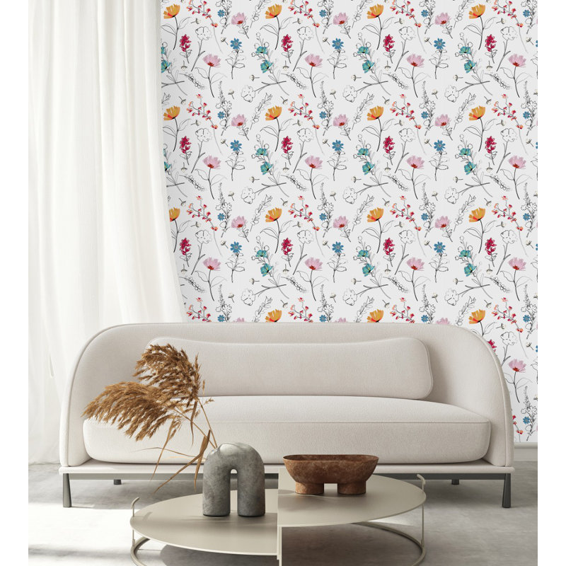 Floral Tile, 2.08' W x 10.42' L