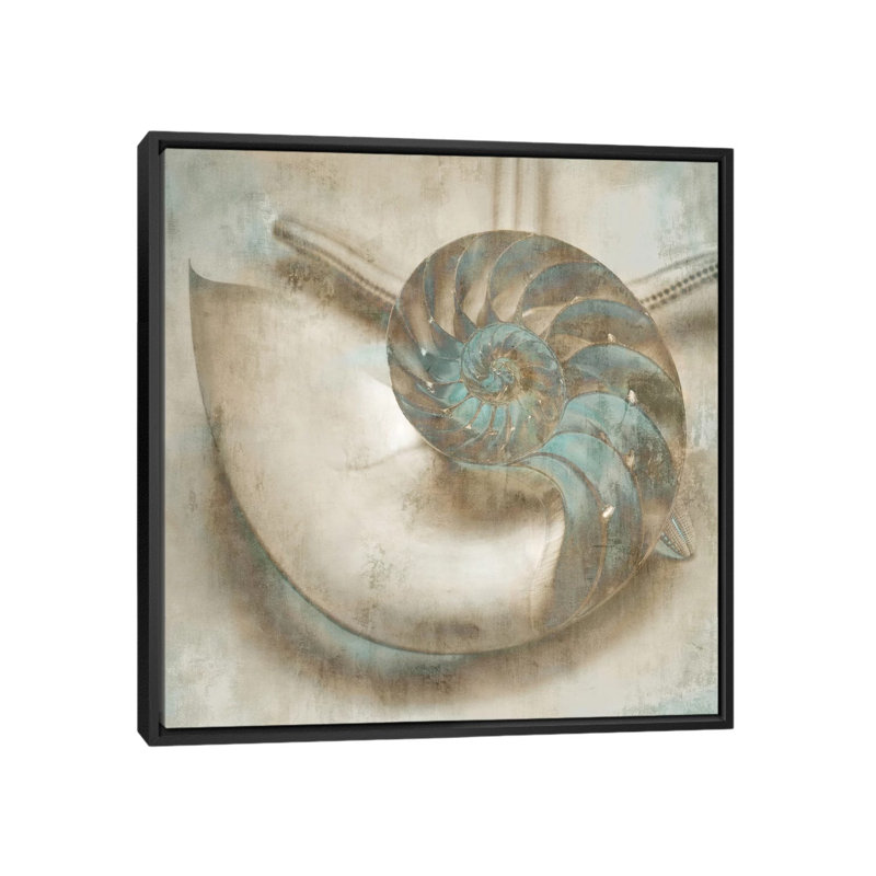 « côtier gemmes iv », impression sur toile, H 12 po x l 12 po x P 1,5 po, Cadre noir
