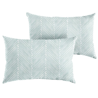 Griffen Snowy No Decorative Addition Outdoor Reversible Throw Pillow