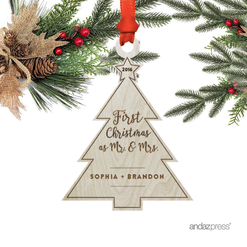 Ornement en forme d’arbre de pin avec sac cadeau, Oui