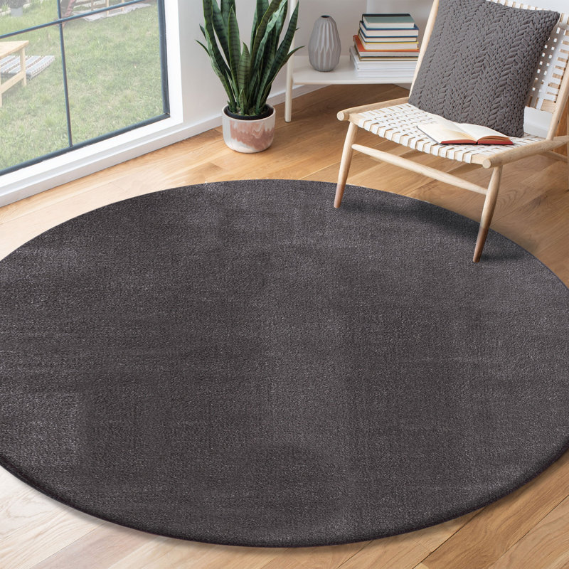 The Carpet Relax - Modern Rug, Fluffy, Short Pile, Non-Slip Underside, Washable up to 30°C, Super-Soft, Fur Look, Anthracite