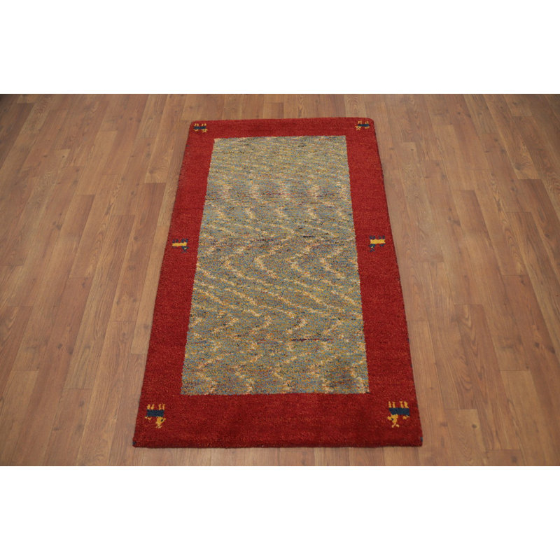 Handmade Wool Gabbeh Style Oriental Rug 2x4