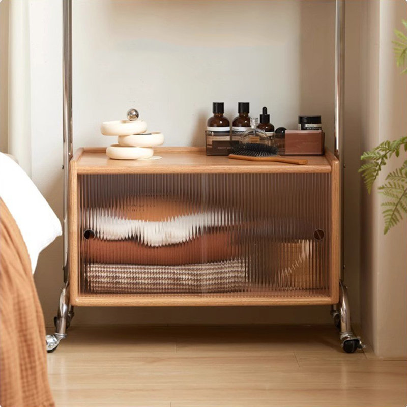360° Mobile Coat Rack Large Dustproof Cabinet
