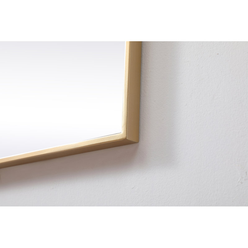 Valparaiso Metal Square Wall Mirror, 42"  x 42" , Brass