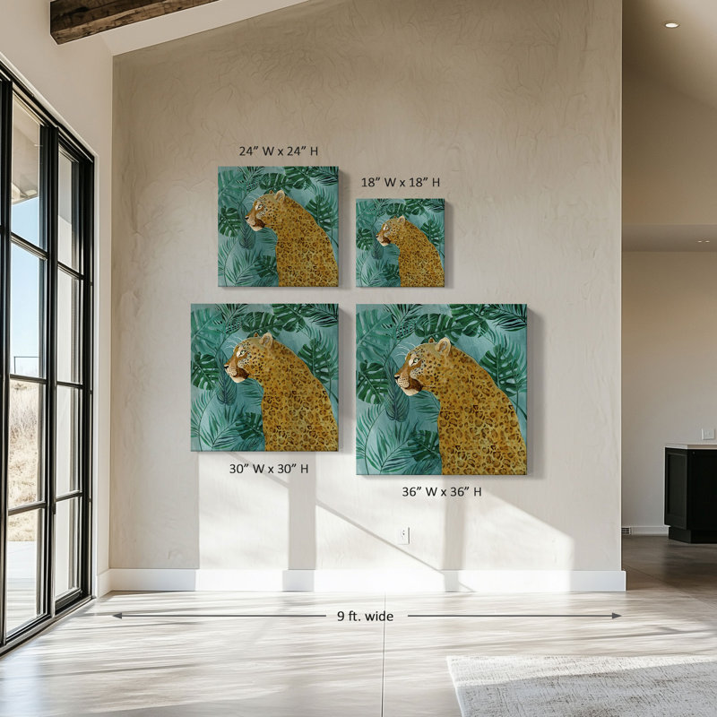 «Jungle Cheetah» par Tava Studios, reproduction sur toile, H 18 po x l 18 po x P 1 po